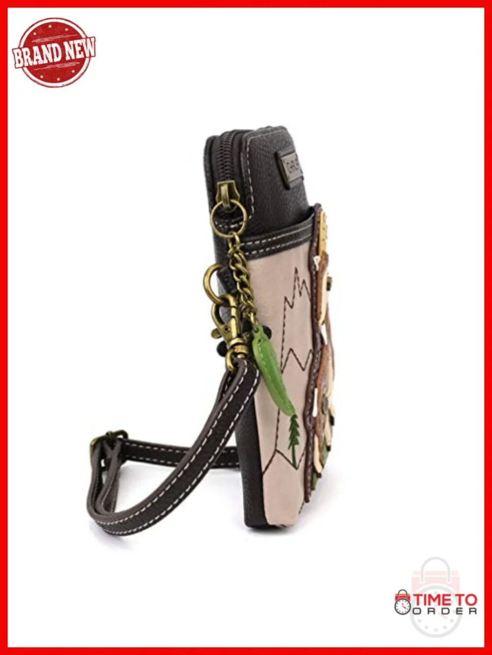 Cell Phone Crossbody Purse in Vegan Leather with Adjustable Strap